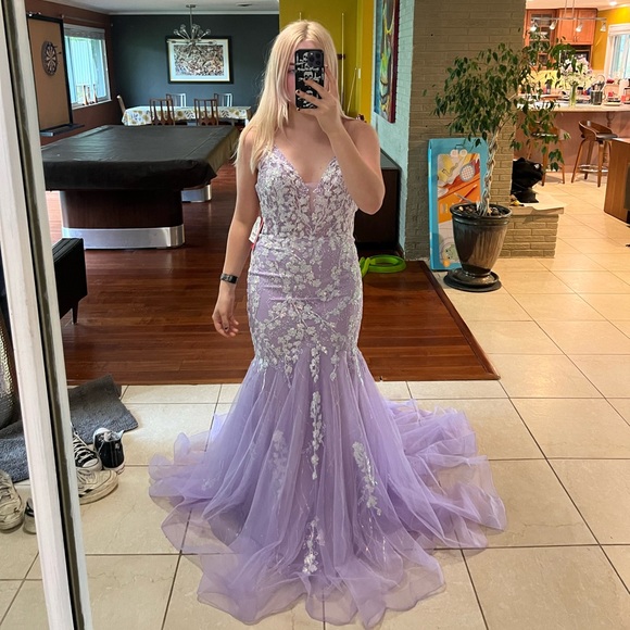 Brand New Unworn Light Purple Prom Dress Light Purple Dress, Rapunzel Floral | Color: Purple | Size: 8 | Zoejohnmeyer's Closet